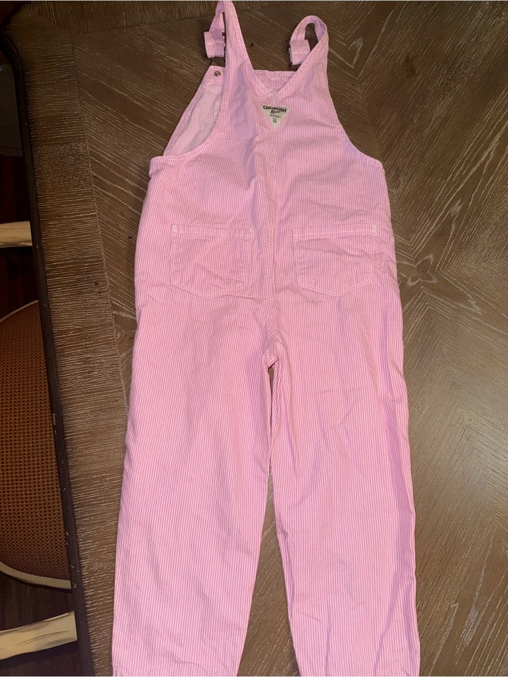 Oshkosh B'gosh Girl's 5T Overall PINK Classic PINK white Stripe